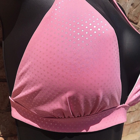 🆕🔥VS SUPER SEXY&SUPER FREAKING CUTE PINK/DAINTYSILVER DOTS BIKINI HALTER STYLE - Picture 4 of 16